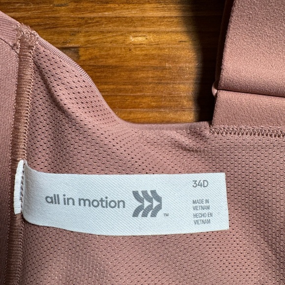 All In Motion Womens Sculpt High Support Zip-Front Sports Bra Dusty Rose 34D EUC - Picture 11 of 11